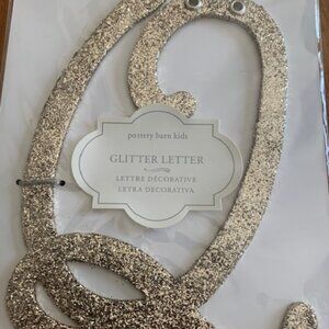 Pottery Barn Gold Glitter Letter Q - New